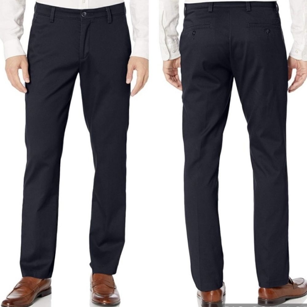 NWT Dockers Mens Easy Khaki Slim Fit Waistband Pants comfort fit stretch 36×32